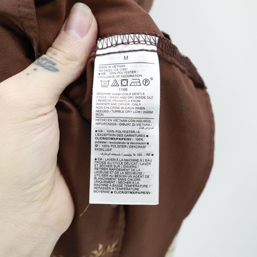 Old Navy Slip Dress Women M Brown Bloomcore Feminine Cottagecore Girly Y2K Style - Picture 3 of 16